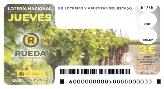 Décimo de Lotería del jueves 2026 07259